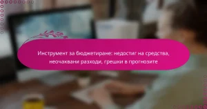 Инструмент за бюджетиране: недостиг на средства, неочаквани разходи, грешки в прогнозите