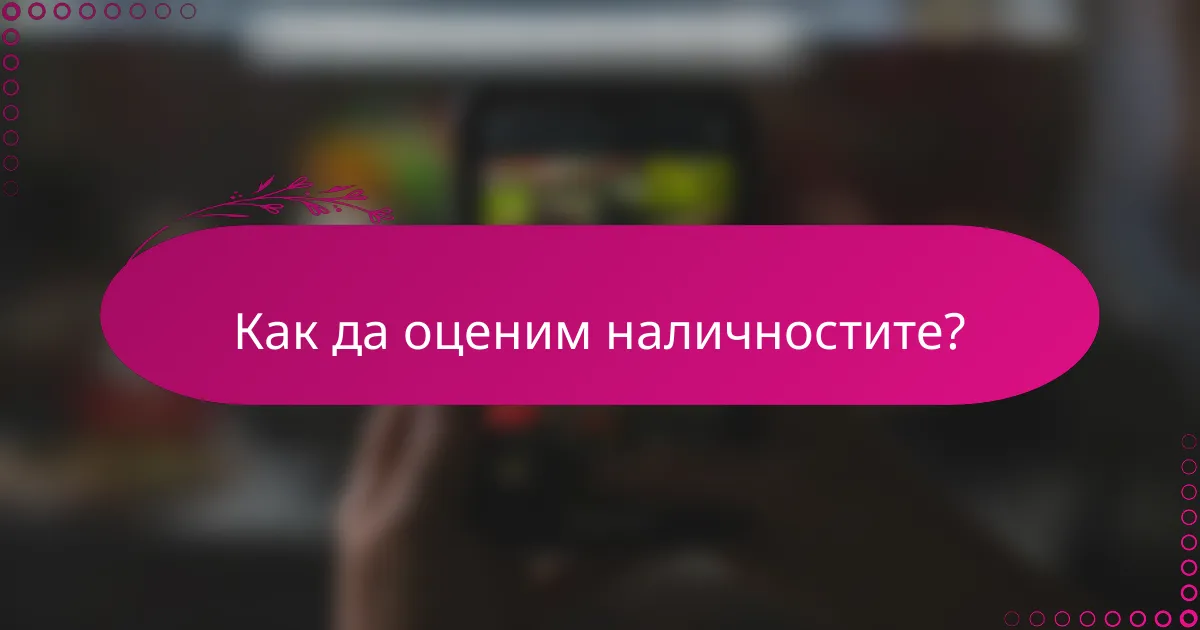 Как да оценим наличностите?