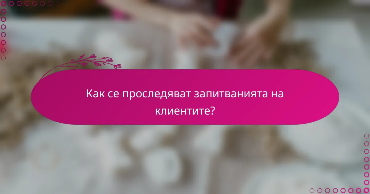 Как се проследяват запитванията на клиентите?