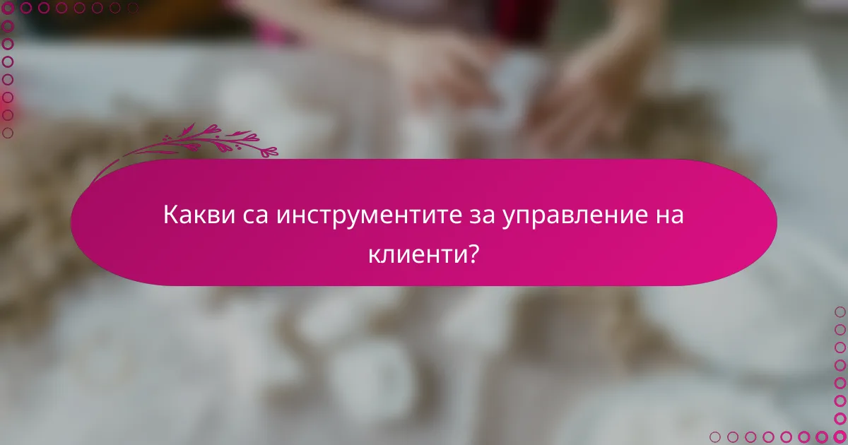 Какви са инструментите за управление на клиенти?