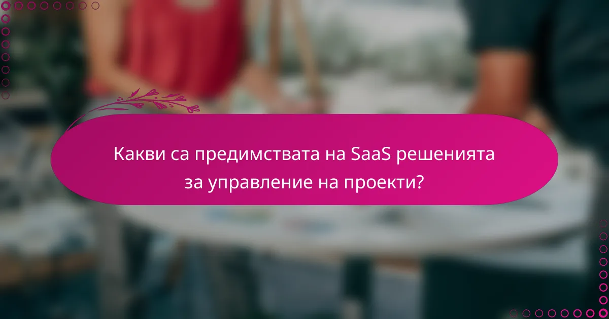 Какви са предимствата на SaaS решенията за управление на проекти?
